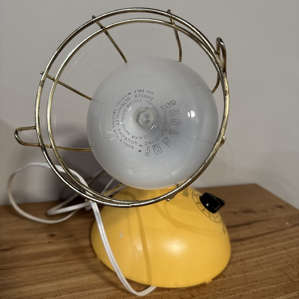 Vintage General Electric GE Deluxe Sunlamp Time-A-Tan Kit Model RSK6A- Works! - Picture 7 of 8